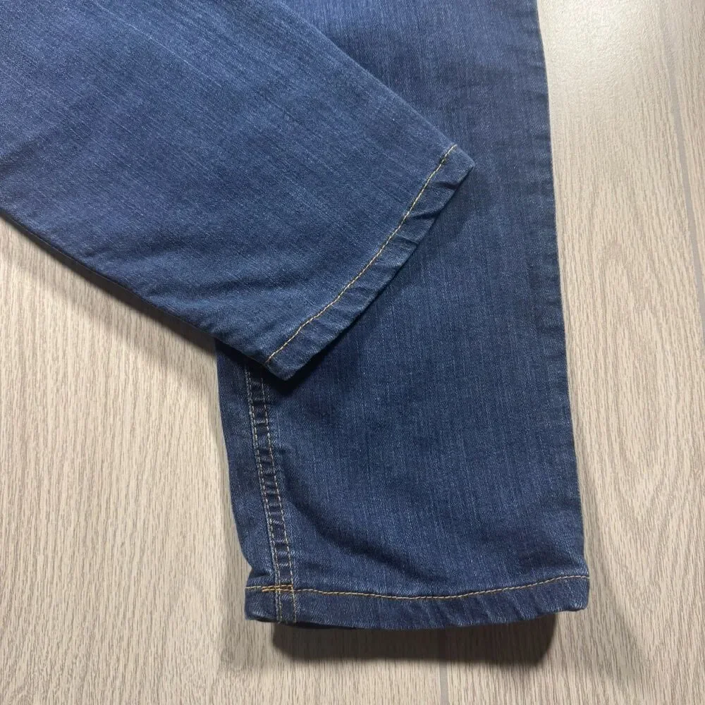 Dearborn Denim Jeans Straight Leg Women’s 33 x 29 Med Wash Stretch Made in USA